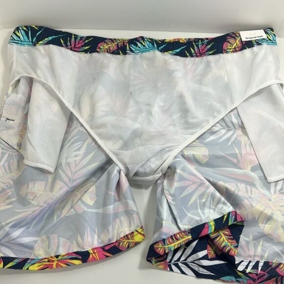 Original Use Mens XXL Swim Trunks Tropical Pattern Navy & Multi-Color UPF 50+ - Picture 7 of 8